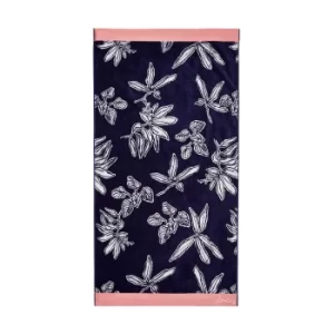 Joules Crayon Floral Beach Towel, Comet