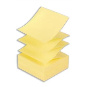 Post it Z Notes 76 x 76mm Pop Up Fan Folded Refill Sticky Notes Canary Yellow 12 x 100 Sheets