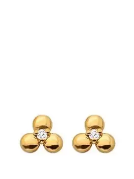 Hot Diamonds HD X JJ Petal Stud Earrings, Gold, Women