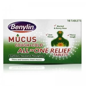 Benylin Mucus Cough Cold All In One 16 Tablets