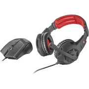 Trust Gaming GXT 784 Gaming Headphone Headset and Mouse - Black/Red