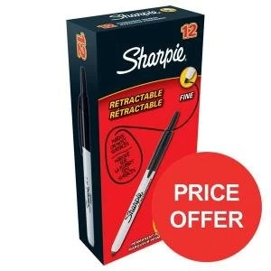 Sharpie Permanent Marker Pen Retractable with Seal Bullet Tip 1.0mm