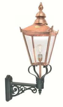 1 Light Outdoor Wall Lantern Light Copper IP44, E27