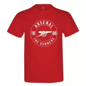 Arsenal FC Unisex Adult Gunners T-Shirt (XL) (Red)