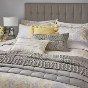 Katie Piper Reset Floral Single Duvet Cover Set, Yellow/Silver