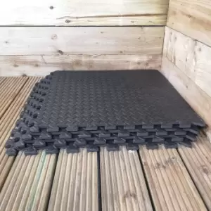 12 Piece EVA Foam Floor Protective Floor Tiles / Mats 60x60cm For Gyms, Garages, Camping, Kids Play Matting, Hot Tub Flooring Mats And Much More! Cove