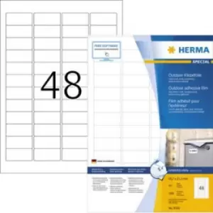 Herma 9536 Labels (A4) 45.7 x 21.2mm Film, matt White 1920 pc(s) Extra strong Label film