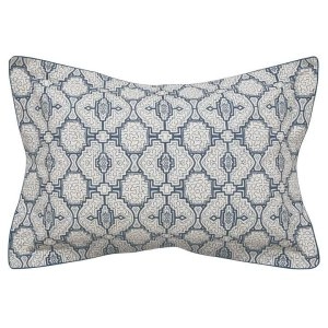 Bedeck of Belfast Blue Bamboo and Cotton Kateri' Oxford Pillow Case