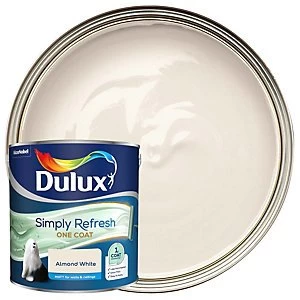 Dulux Simply Refresh One Coat Almond White Matt Emulsion Paint 2.5L