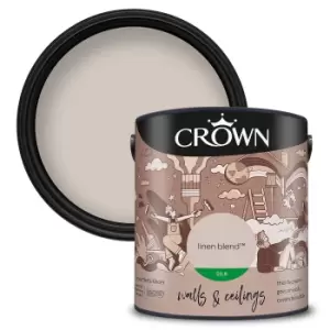 Crown Silk Emulsion Paint Linen Blend - 2.5 litres