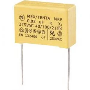 MKP X2 suppression capacitor Radial lead 0.82 uF 275 V AC 10 27.5mm L x W x H 32 x 13 x 23mm MKP X2