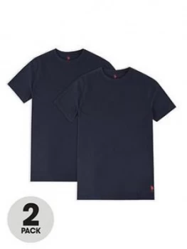 U.S. Polo Assn. U.s Polo Assn 2 Pack Short Sleve Lounge T-Shirt, Navy, Size S, Men