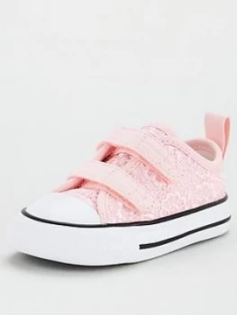 Converse Chuck Taylor All Star Crochet Ox Toddler Trainer - Pink, Size 6