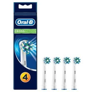 Oral B Cross Action Replacement Electric Toothbrush Heads x4