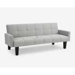 Levine Light Grey Fabric 3 Seater Sofabed