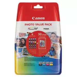 Canon CLI526 Black and Tri Colour Ink Cartridge