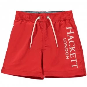 Hackett Hackett Boys Logo Print Swim Shorts - 255 Red