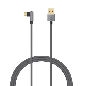 Verbatim L-Shaped Type C to USB-A Cable (1.2m) 66193 - Grey