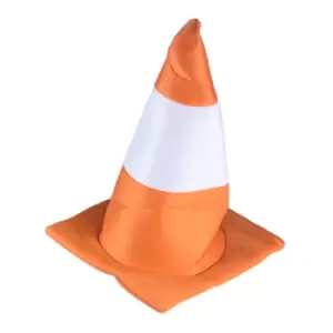 Bristol Novelty Unisex Traffic Cone Hat (One Size) (Orange/White)