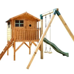 Mercia Tulip Tower Playhouse with Slide and Activity Centre