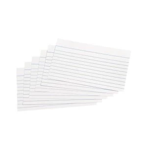 5 Star Office Record Cards Ruled Both Sides 5x3in 127x76mm White Pack 100