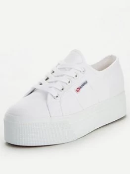 SUPERGA 2790 Acot Linea Up And Down Chunky Plimsoll - White, Size 8, Women
