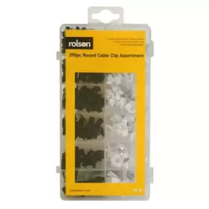 Rolson 390PC Cable Clip Assortment