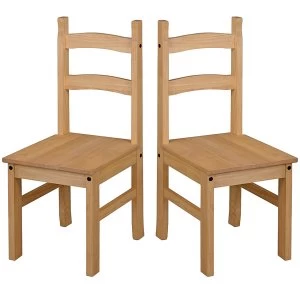Halea Pair of Pine Dining Chairs
