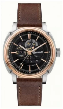 Ingersoll Mens The Director Automatic Brown Leather Watch