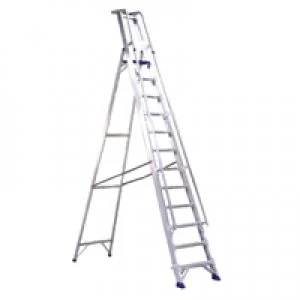 Slingsby Aluminium Step Ladder With Platform 10 Steps 377860
