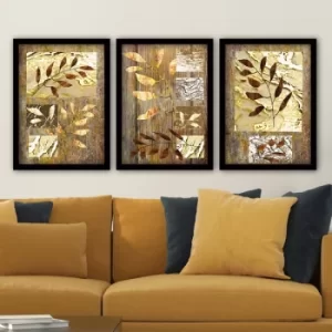 3SC133 Multicolor Decorative Framed Painting (3 Pieces)