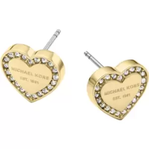 Ladies Michael Kors Stainless Steel Heritage Collection Heritage Heart Stud Earrings