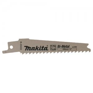 Makita Bi Metal Reciprocating Wood Cutting Blades 100mm Pack of 5
