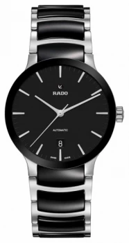 RADO Mens Centrix Automatic Black Stainless Steel Ceramic Watch