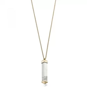 Ladies Fiorelli PVD Gold plated Marble Bar Pendant Necklace