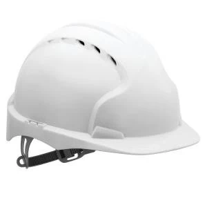 JSP EVO2 Vented Safety Helmet with Slip Ratchet Band White