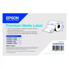 Epson (C33S045533) Original White Premium Matte Labels 102mm x 152mm (225 Labels)