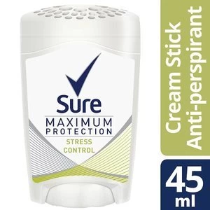 Sure Maximum Protection Stress Control Deodorant Cream 45ml