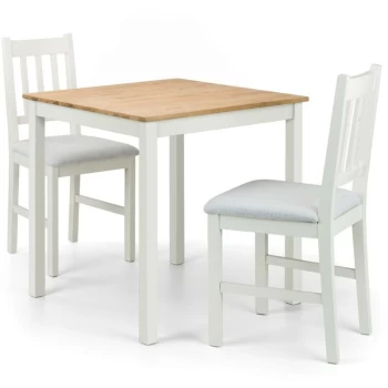 Adelaide Country Square Dining Table 75cm White & Oak