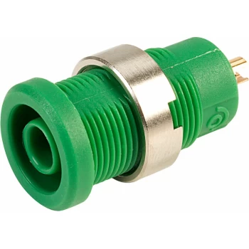 3275-I-V/AuNi Green Shrouded Socket (solder) - PJP