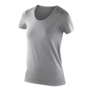 Spiro Womens/Ladies Impact Softex Short Sleeve T-Shirt (S) (Cloudy Grey)