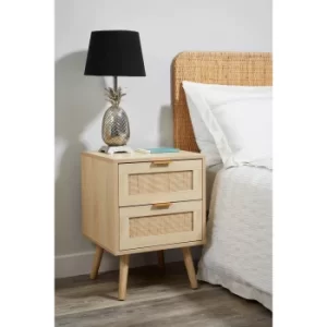 Miami 2 Drawer Bedside Table