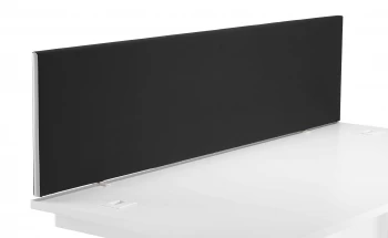 1800 Straight Upholstered Desktop Screen - Black
