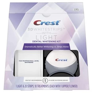 Crest 3D Whitestrips with Light - Teeth Whitening Strips Kit (20 Strips,10 Treatments)