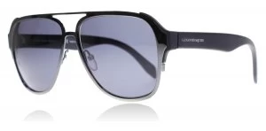 Alexander McQueen AM0012S Sunglasses Ruthenium Black Smoke 003 58mm