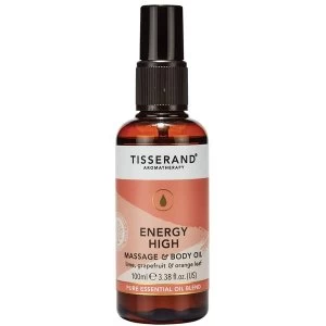Tisserand Aromatherapy Energy High Massage & Body Oil 100ml