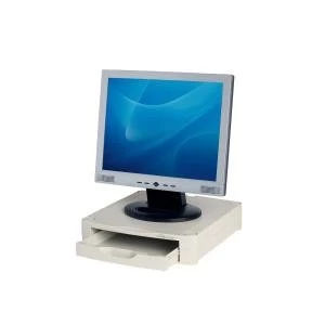 67mm Stackable Monitor Screen Riser with Drawer Grey CCS25306