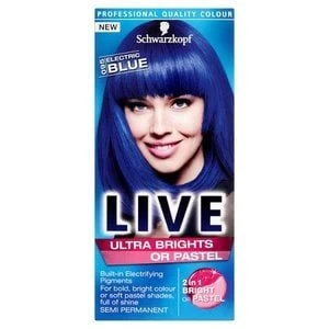 Schwarzkopf LIVE Ultra Brights 095 Electric Blue Hair Dye Blue