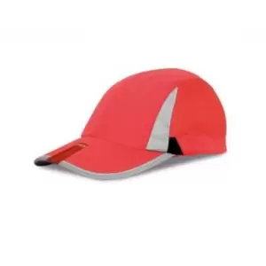 Spiro Unisex 2 Panel Sport Baseball Cap (One size) (Red/Black)