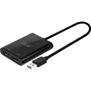 club3D CSV-1477 1+2 ports USB 3.2 1st Gen (USB 3.0) changeover switch 5120 x 2880 p Black